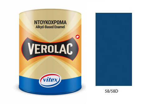 Vitex Verolac - alkydový lesklý email č.58/58D Enciánová modrá 2,5L